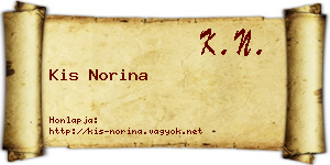 Kis Norina névjegykártya